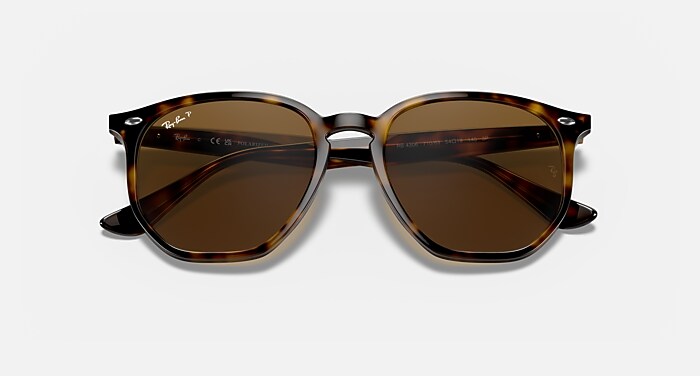 RB4306 Polarized Sunglasses in Light Havana and Brown Polarized