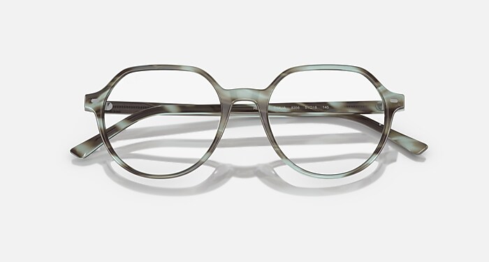 THALIA OPTICS メガネ ストライプグリーン と クリア (49-18) - RB5395