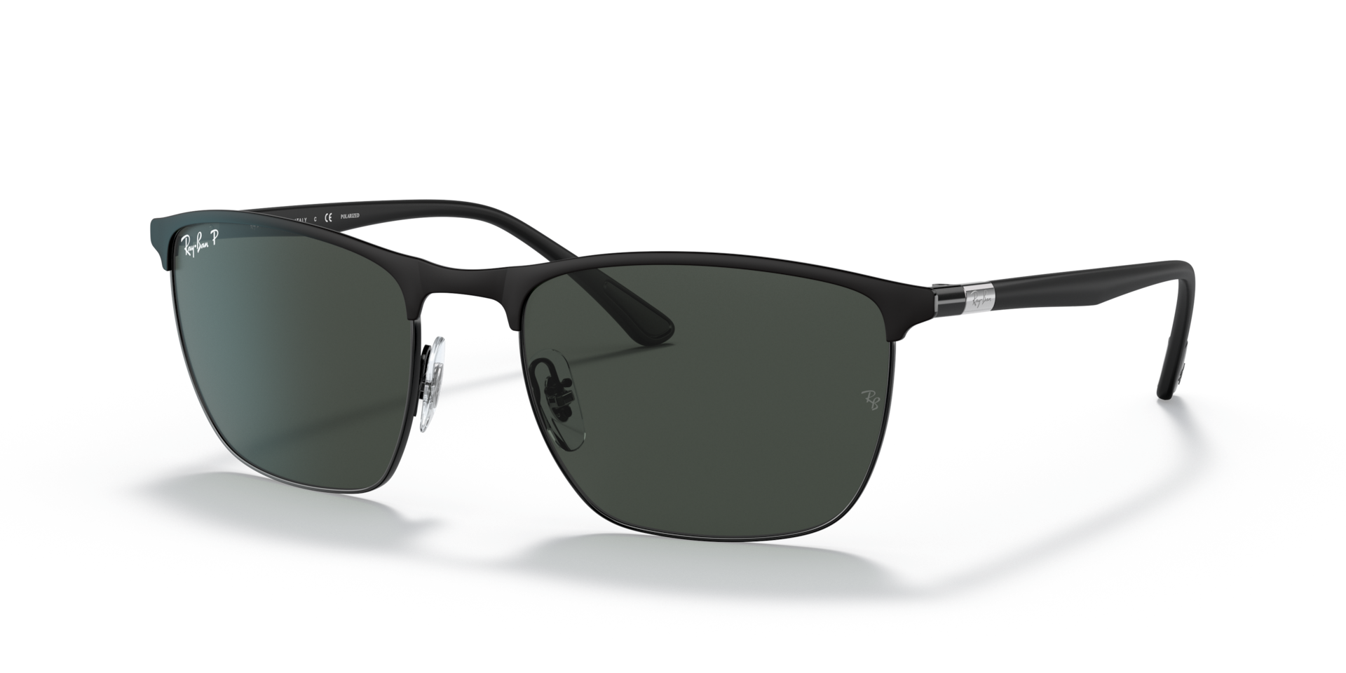 RB3686 POLARIZED+ LENSES Sunglasses in Black and Dark Grey