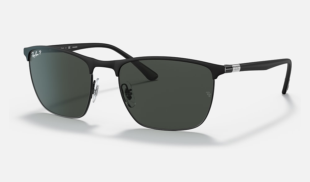 RB3686 POLARIZED+ LENSES Sunglasses in Black and Dark Grey