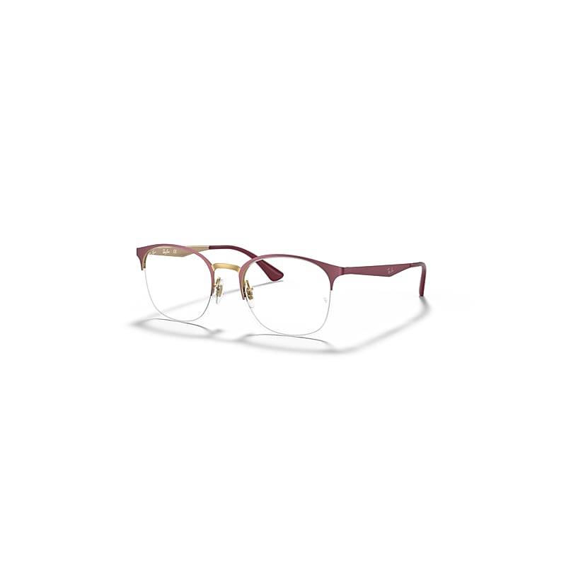 Ray-Ban Eyeglasses   Optics - Bordeaux Frame Clear Lenses Polarized 49-19, RB6422