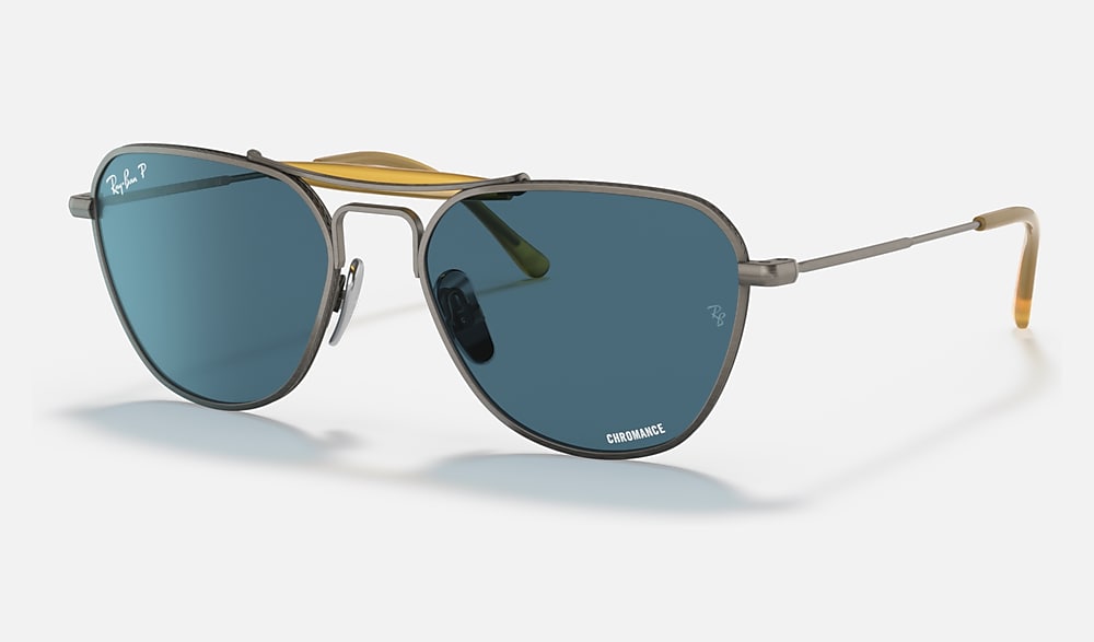RB8064 TITANIUM Sunglasses in Grey and Polarized Blue Classic