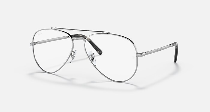 NEW AVIATOR OPTICS ポラライズド（偏光） メガネ シルバー と クリア
