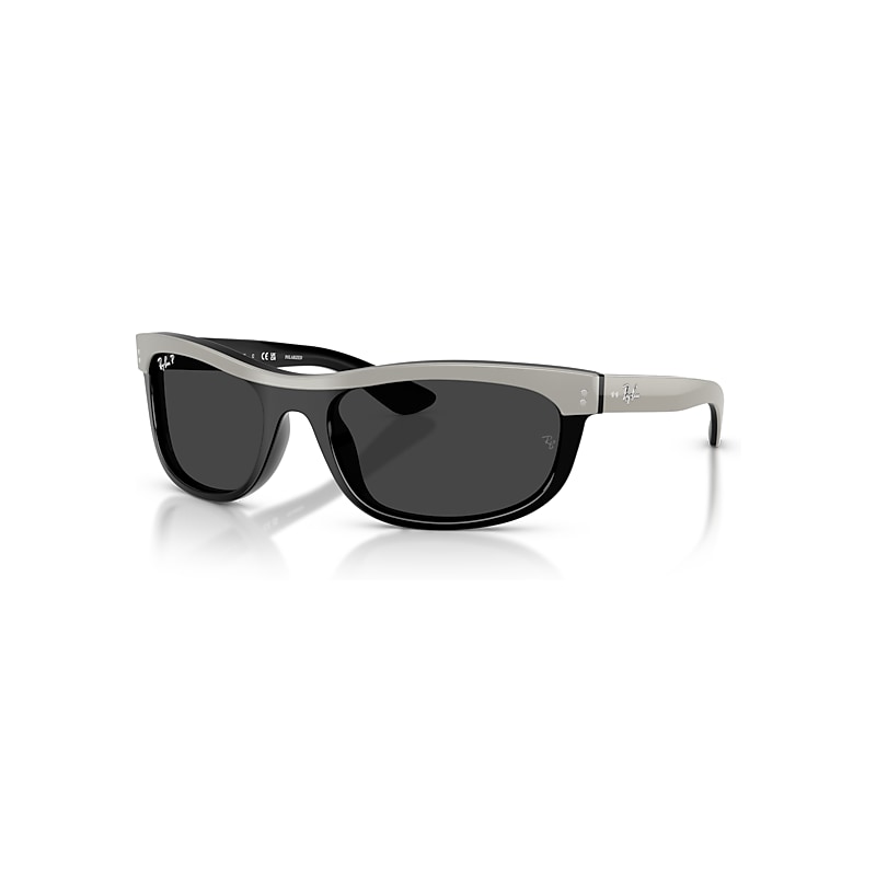 Ray-Ban Balorama RB2489, Grey On Black Polarized Sunglasses Polarized Black lenses, Mojo Glasses - Image 3