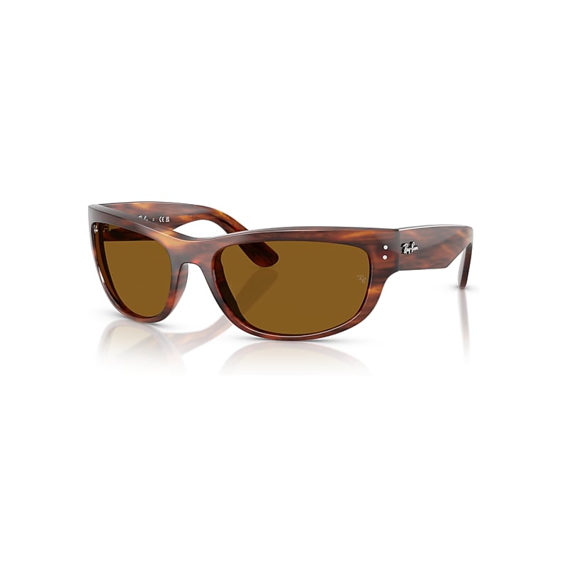 Ray-Ban Sunglasses  Mega Balorama - Striped Havana Frame Brown Lenses 63-19, RB2289