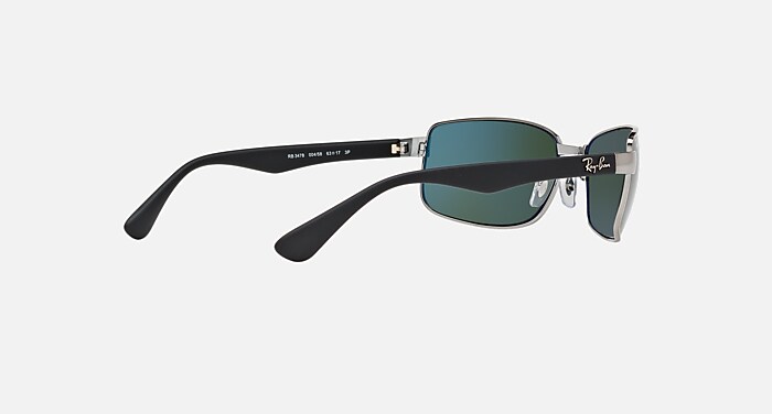 RB3478 Sunglasses in Gunmetal and G-15 Green Polarized - RB3478