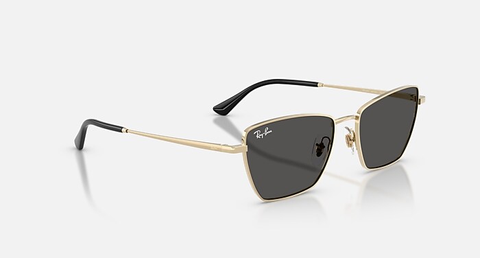DREA BIO-BASED Sunglasses in Pale Gold and Dark Grey (53-18
