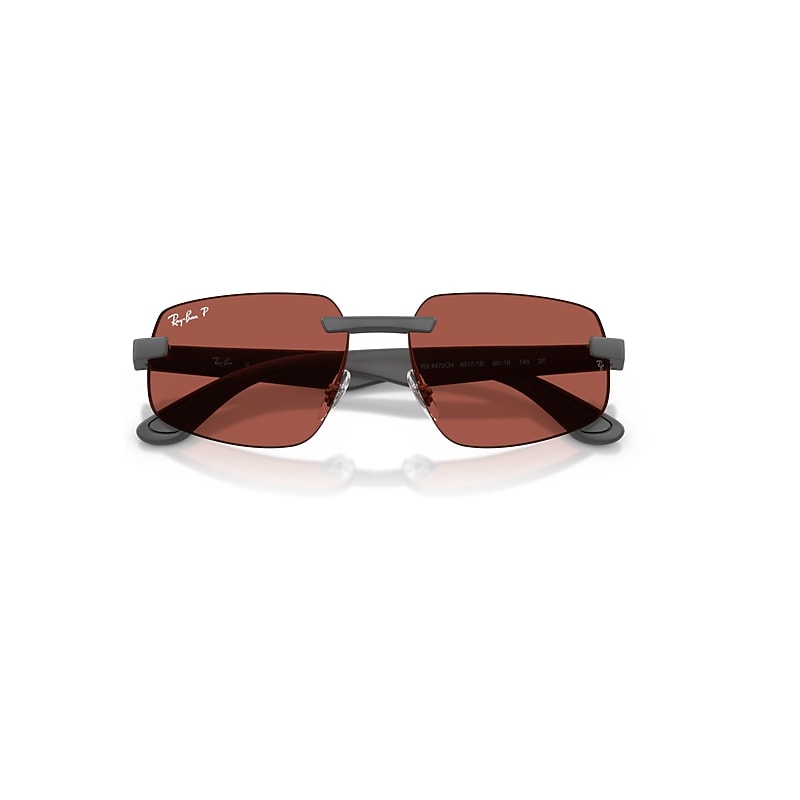 Ray-Ban Rb4475 Polarized S Lenses Sunglasses Sand Grey Frame Polarized Red Lenses Polarized 60-16