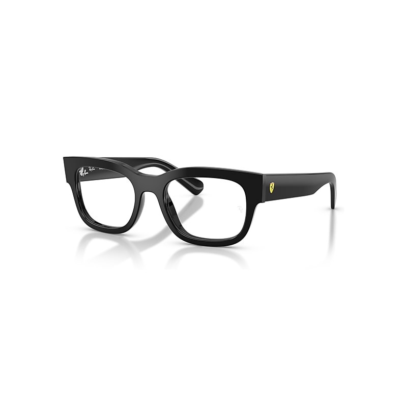 Ray-Ban Eyeglasses   Optics Scuderia Ferrari Collection - Black Frame Clear Lenses Polarized 51-19, RB5528M