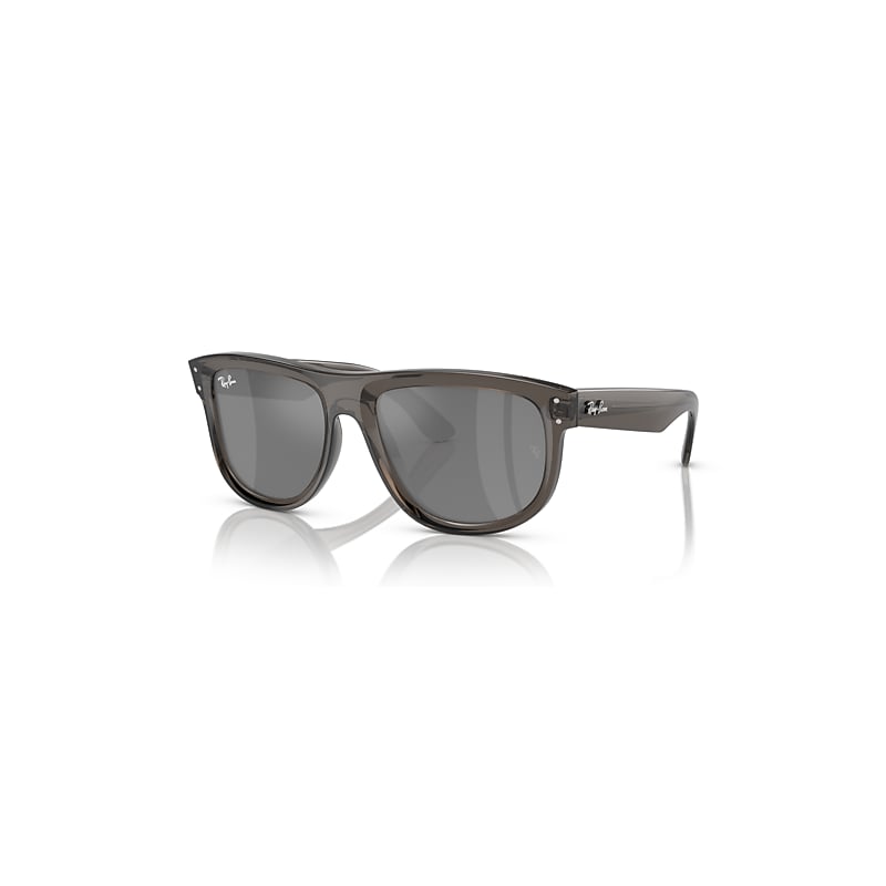 Ray-Ban Sunglasses  Boyfriend Reverse - Transparent Dark Grey Frame Silver Lenses 56-18, RBR0501S