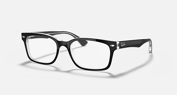 RB5286 OPTICS Eyeglasses with Black On Transparent Frame - RB5286