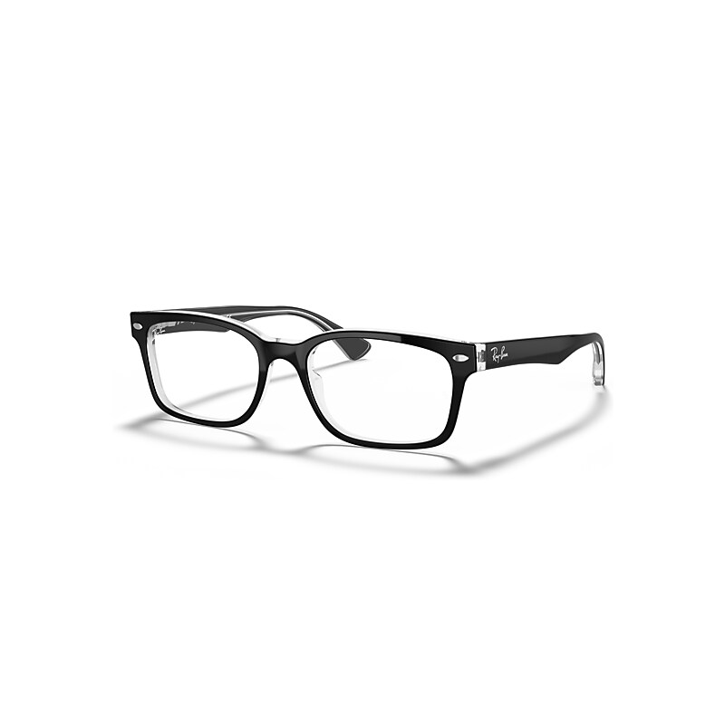 Ray-Ban Eyeglasses Unisex Rb5286 Optics - Black Frame Clear Lenses 51-18