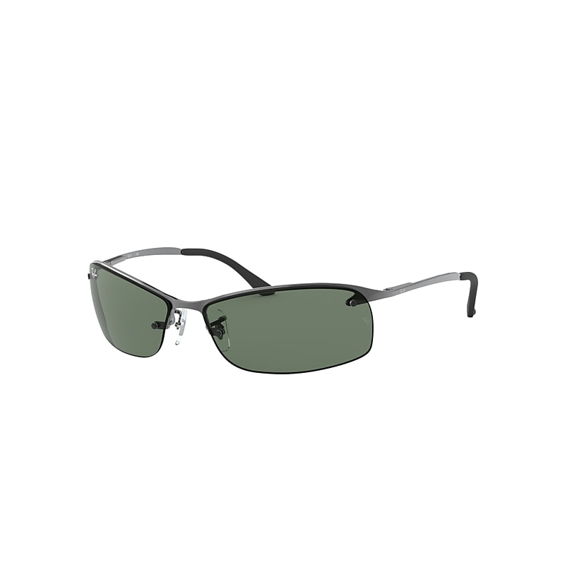 RAY-BAN Man Sunglasses RB3183  -  Frame color: Gunmetal, Lens color: Dark Green