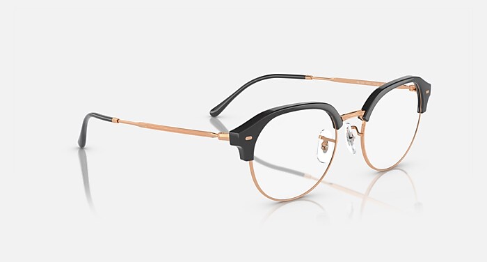 RB7229 OPTICS Eyeglasses with Dark Grey On Rose Gold and Clear (51