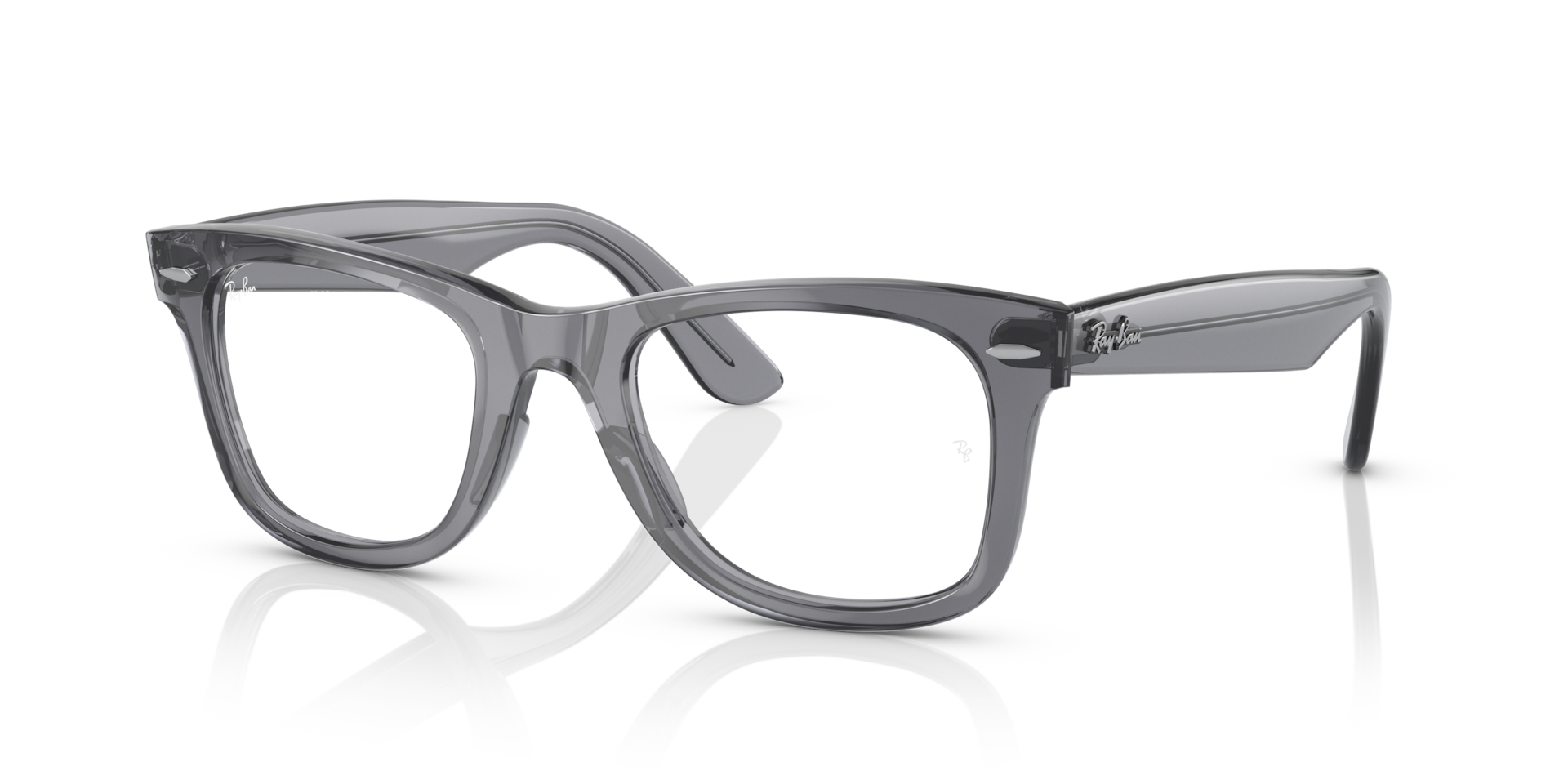 小物 Ray-Ban sunglasses gray clear Wayfarers WAYFARER EASE OPTICS Eyeglasses with Transparent Grey and Clear