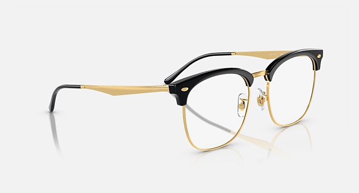 【美品】Ray-Ban RB5173 2000 メガネ・サングラス RB7318D OPTICS Eyeglasses with Black On Gold and Clear (54-19