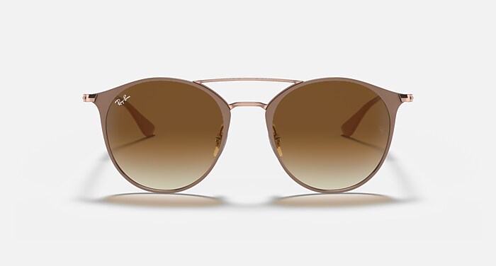 Ray-Ban レイバン RB3546 サングラス アイウェア ゴールド 茶色 RB3546 Sunglasses in Beige On Copper and Light Brown Gradient (52