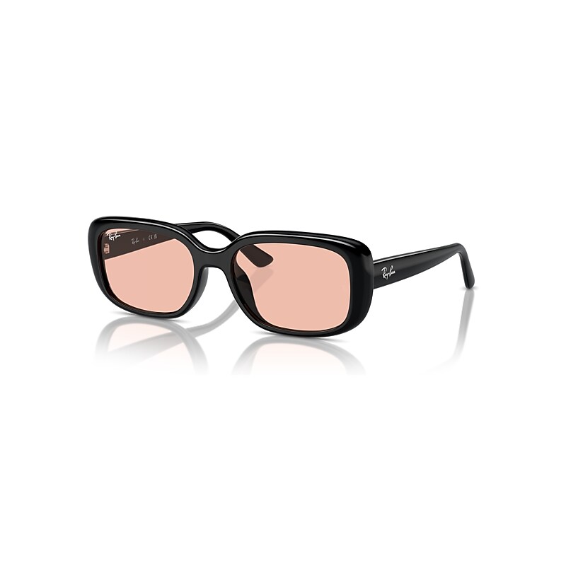Ray - Ban Unisex Pink Ray - Ban Rb4421d 667784 Sunglasses Acetate Black Pillow Normal - Image 4