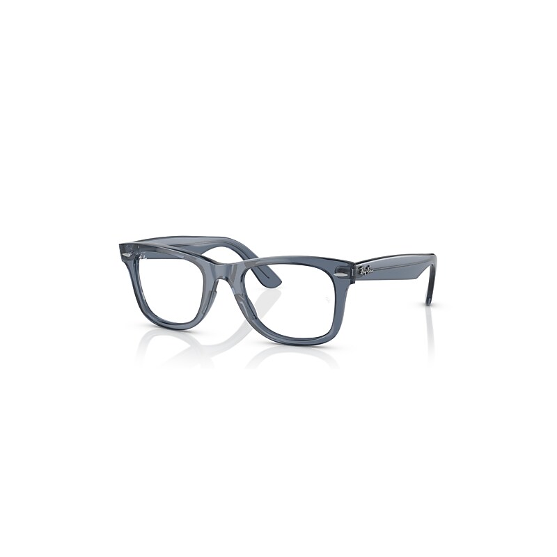 Ray - Ban Unisex Transparent Ray - Ban Rx4340v Wayfarer Ease 8223 Optical Frames Acetate Blue Squared Normal - Image 3