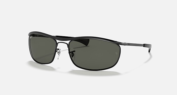 OLYMPIAN I DELUXE Sunglasses in Black and G-15 Green Polarized