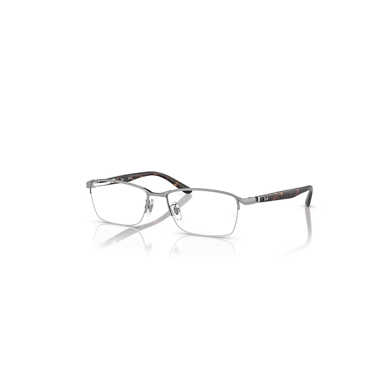 Ray-Ban Eyeglasses Man Rb6501 Optics - Silver Frame Clear Lenses Polarized 55-17