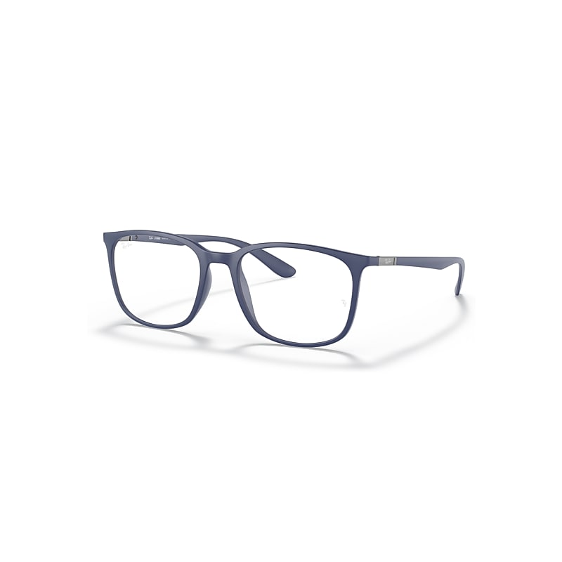 Ray-Ban Eyeglasses Unisex Rb7199 Optics Liteforce - Blue Frame Clear Lenses Polarized 52-18