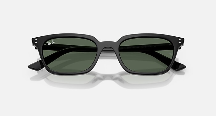 ZAYA BIO-BASED Sunglasses in Black and Dark Green (52-19