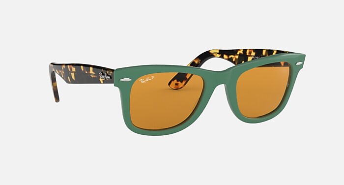 WAYFARER POP Sunglasses in Green and Yellow Polarized - RB2140F