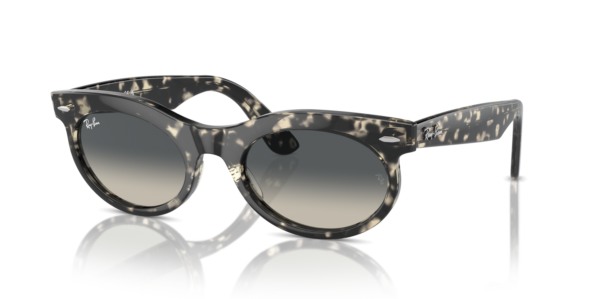 WAYFARER OVAL Sunglasses in Grey Havana and Grey (53-22) - RB2242