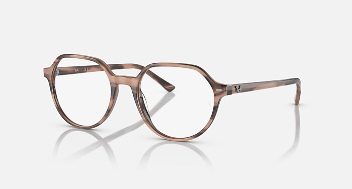 THALIA OPTICS Eyeglasses with Striped Pink and Clear (51-18