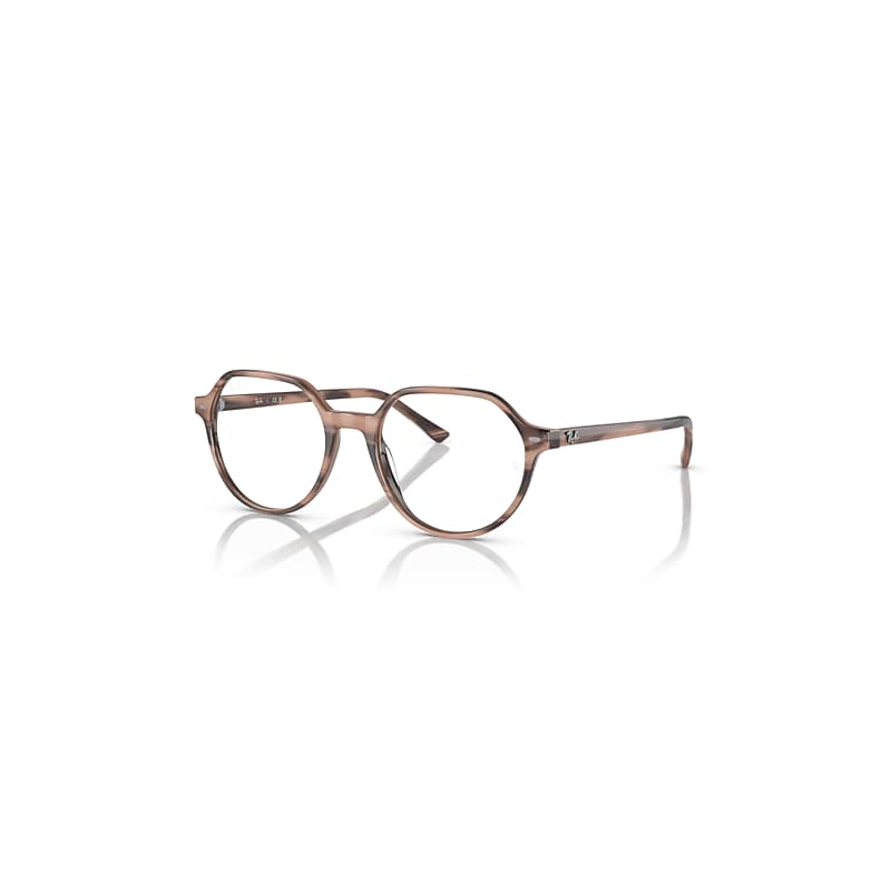 Ray-Ban Eyeglasses Unisex Thalia Optics - Striped Pink Frame Clear Lenses Polarized 51-18