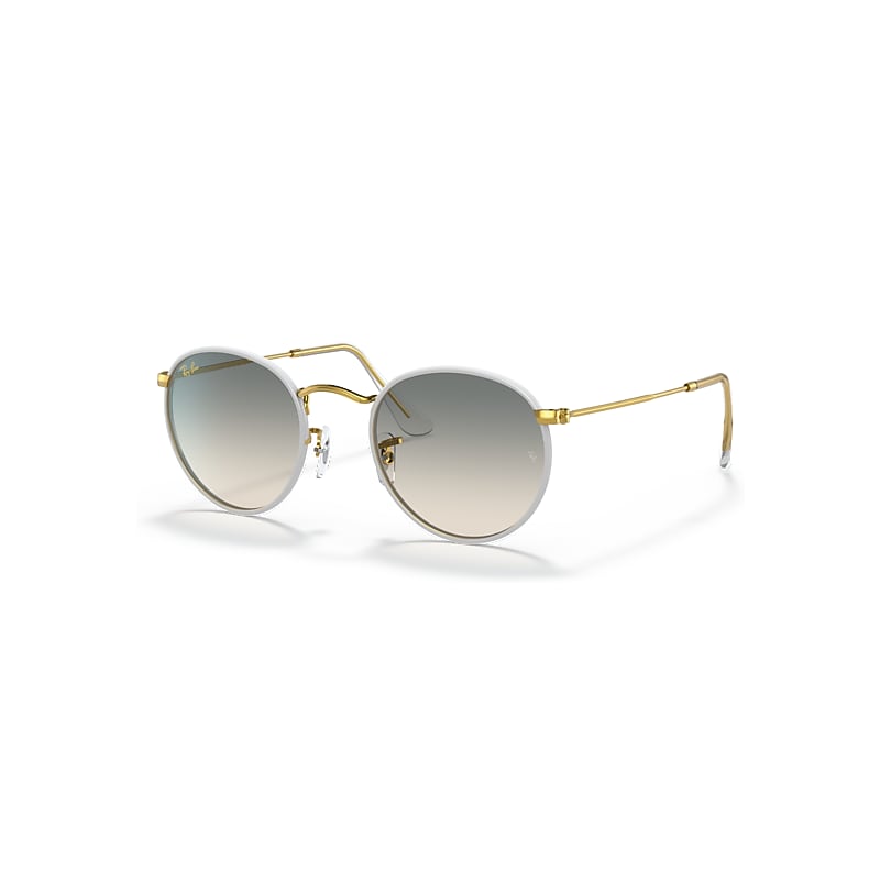 Ray-Ban Round Metal Full Color Legend Gafas De Sol Oro Montura Gris Lentes 50-21