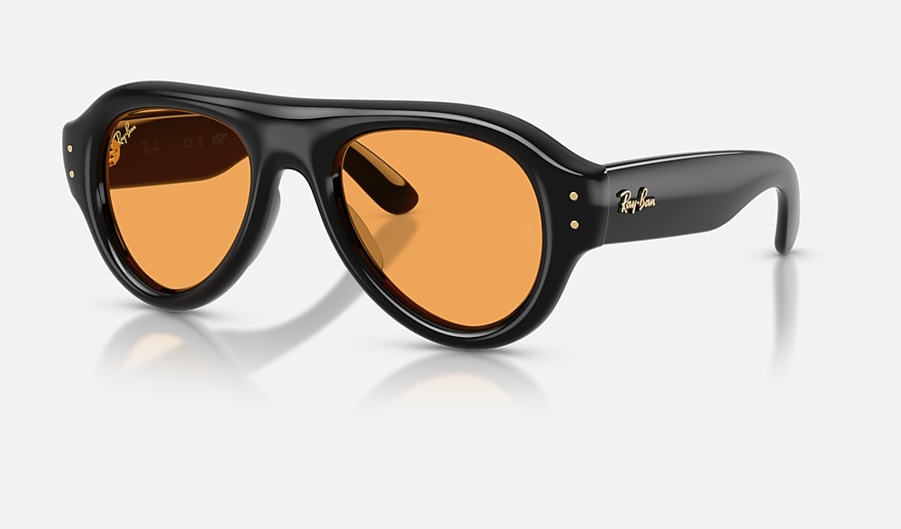 AVIATOR PUFFER Sunglasses in Black and Orange - RB4925 | Ray-Ban® US