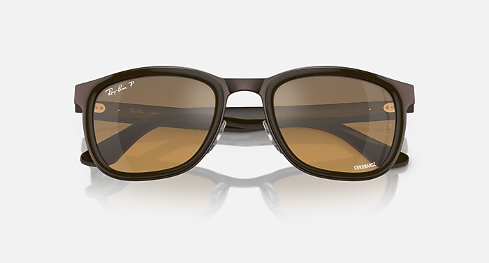 CLYDE POLARIZED+ LENSES Sunglasses in Brown On Copper and Grey