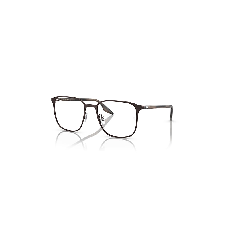 Ray-Ban Eyeglasses Unisex Rb6512 Optics - Striped Brown Frame Clear Lenses Polarized 52-19