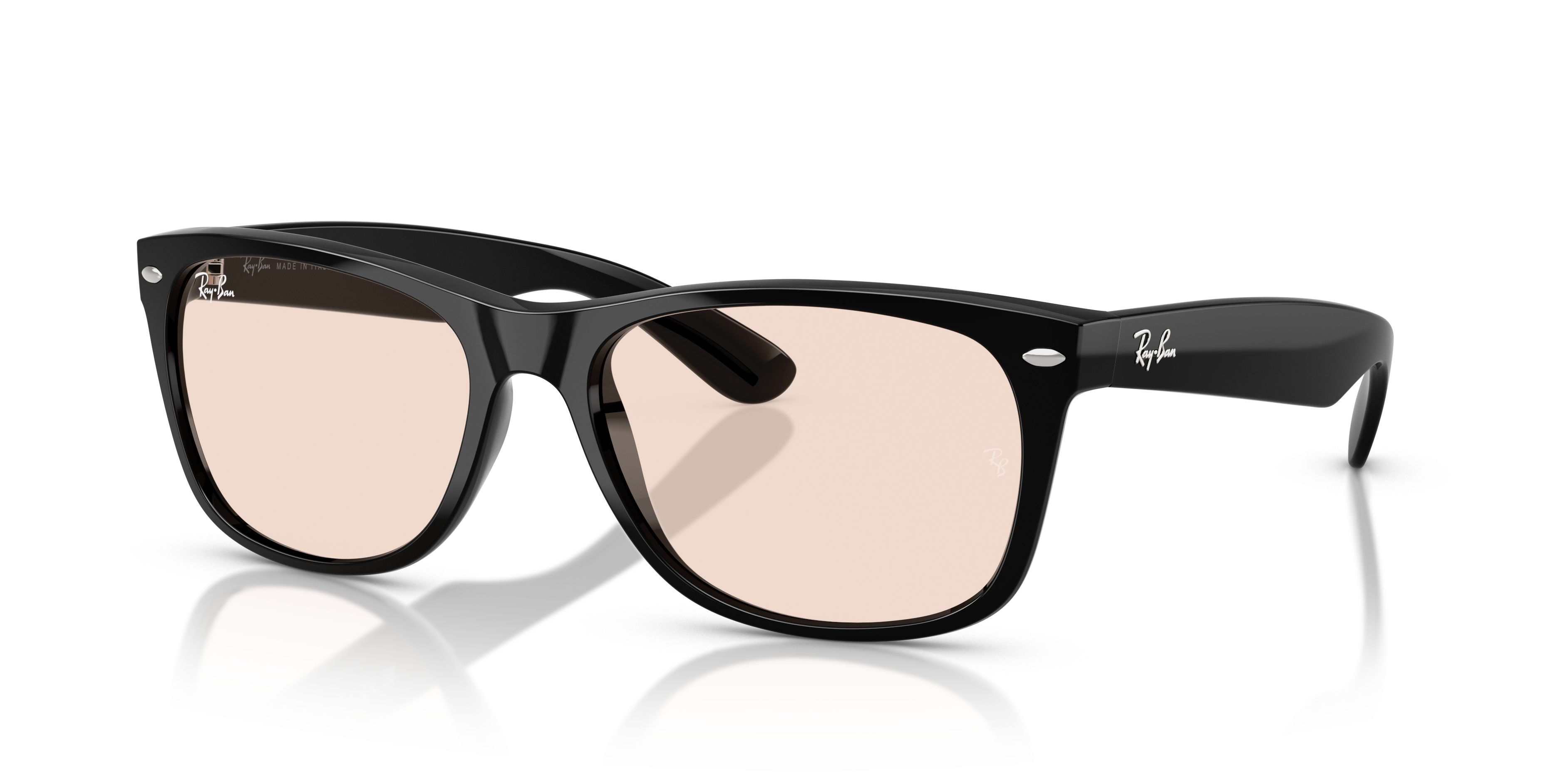 NEW WAYFARER CLASSIC Sunglasses in Black and Clear - RB2132F | Ray