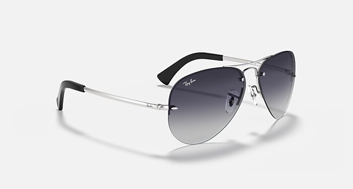 未使用品□Ray-Ban レイバン RB3449 AVIATOR アビエーター パイロット ミラーレンズ アイウェア サングラス シルバー グリーン系 59□14-135 メンズ RB3449 Sunglasses in Silver and Grey Gradient (59-14) - RB3449