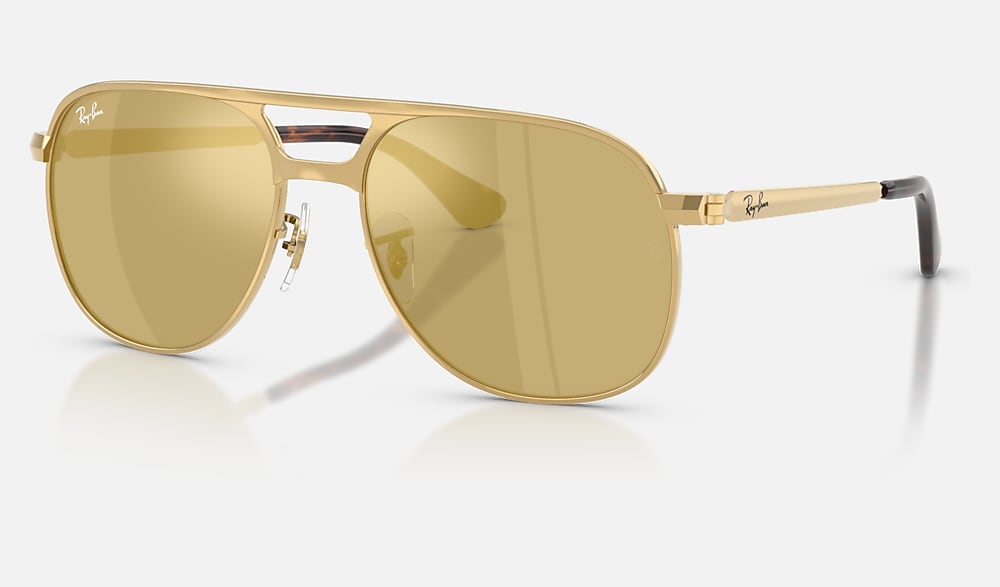 BILL MAX Sunglasses in Arista and Light Brown Mirror Gold (56-17