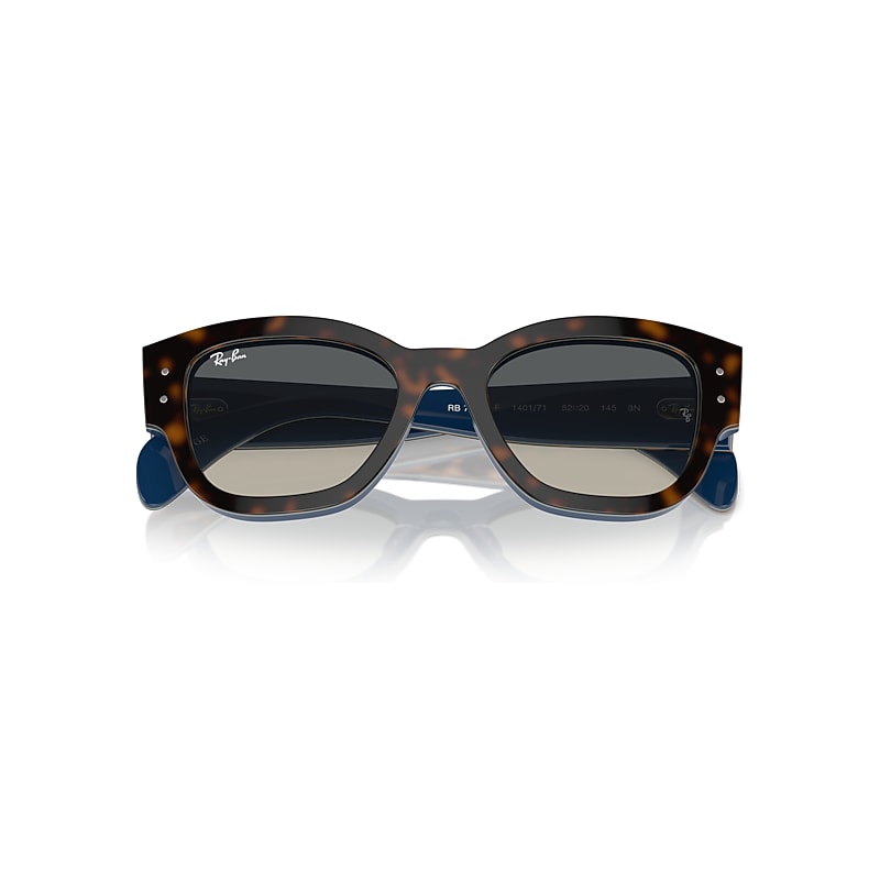Ray-Ban Jorge Sunglasses Havana Grey On Gradient Blue Frame Grey Lenses 52-20