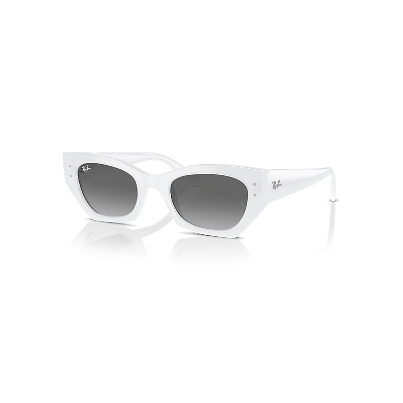 Ray-Ban Sunglasses  Zena Bio-Based - White Snow Frame Grey Lenses 49-22, RB4430