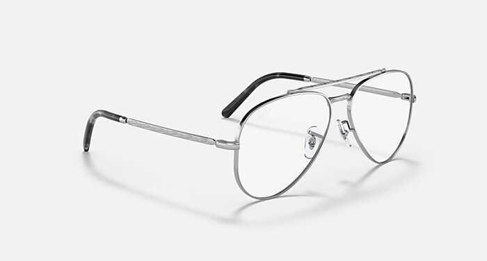 NEW AVIATOR OPTICS ポラライズド（偏光） メガネ シルバー と クリア
