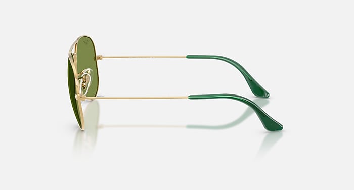 AVIATOR LARGE METAL Sunglasses in Arista Gold and Green (58  display picture 3
