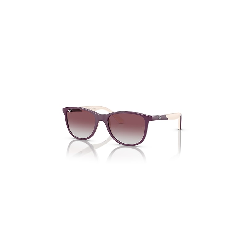 Ray-Ban Sunglasses Kids Rb9077s Kids Bio-Based - Purple On Beige Frame Violet Lenses 49-16, RJ9077S
