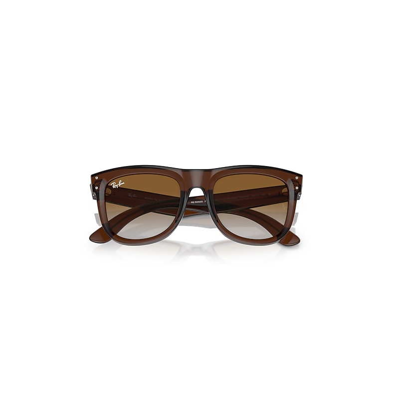 Ray-Ban Wayfarer Reverse Sunglasses Transparent Brown Frame Brown Lenses 50-22