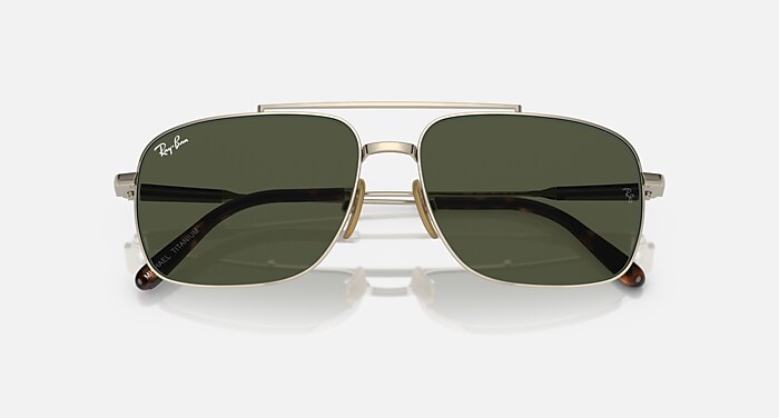 MICHAEL TITANIUM Sunglasses in Arista Gold and Green - RB8096