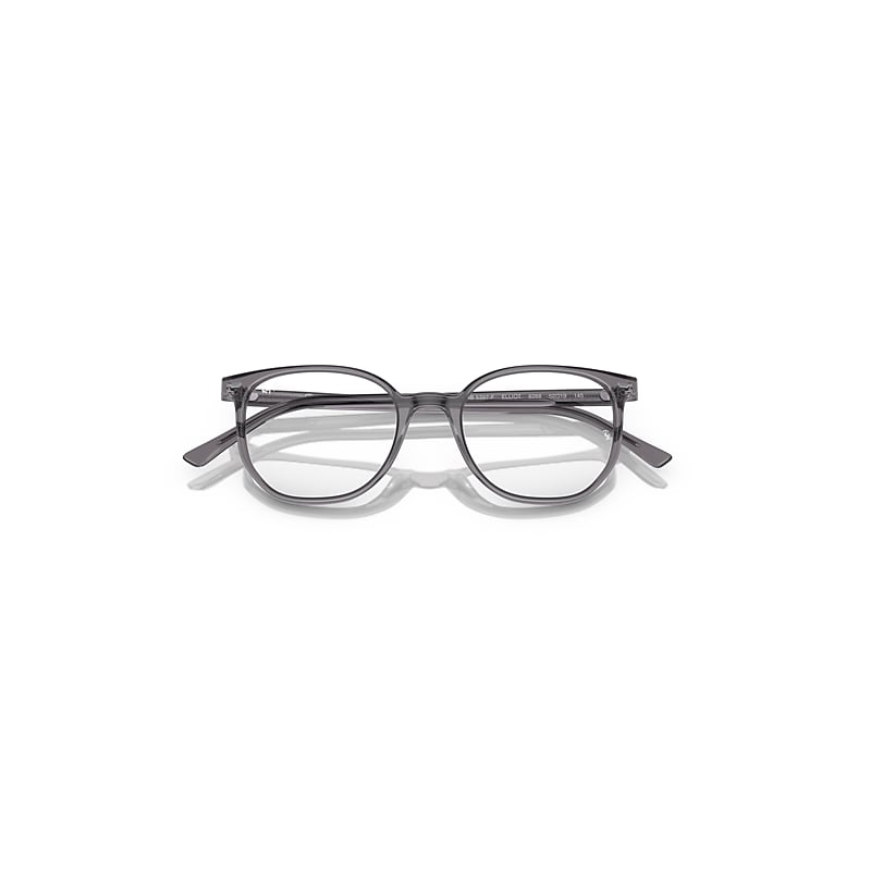 Ray-Ban Elliot Optics Optical Transparent Grey Frame Clear Lenses Polarized 52-19