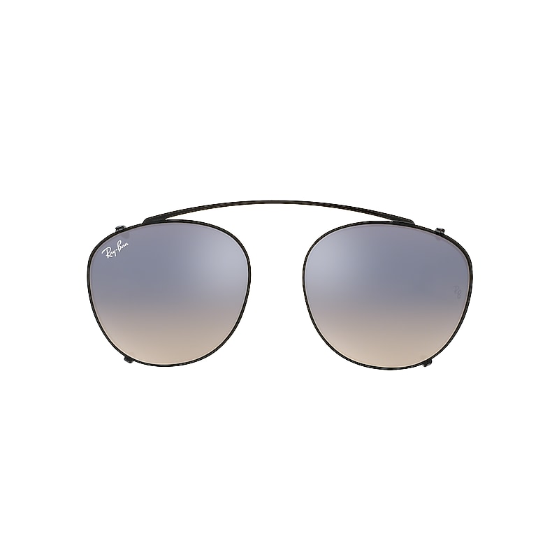 Ray-Ban Clipon Unisex Rb6355 Clip-on - Black Frame Silver Lenses 50-20