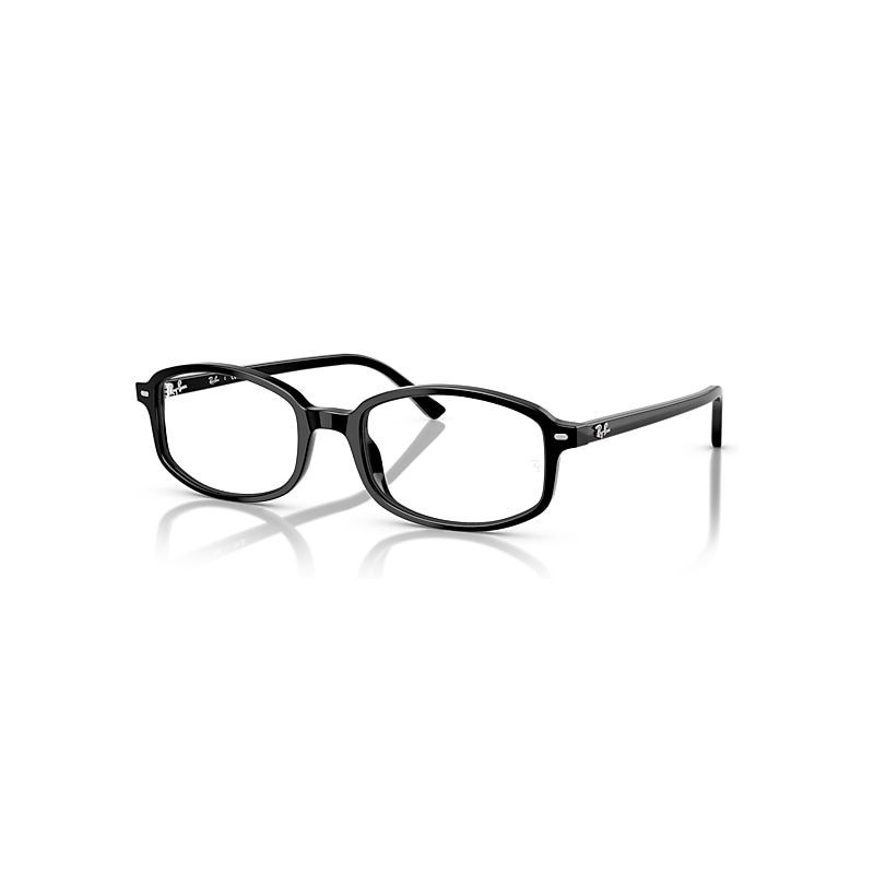 Ray-Ban Eyeglasses Unisex Sam Optics - Black Frame Clear Lenses Polarized 54-19