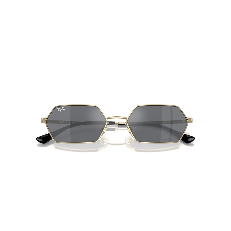 YEVI BIO-BASED Sunglasses in Light Gold and Dark Grey - RB3728