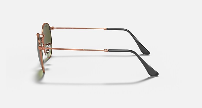 ROUND METAL Sunglasses in Bronze-Copper and Green Gradient (50-21